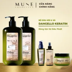 DANGELLO KERATIN shampoo, conditioner, hair mask, essential oil, super smooth moisturizing and restoring spray 60/800ml